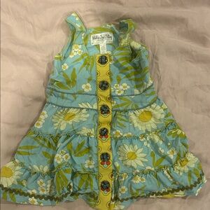 Matilda Jane Blue and Green Floral Kids Dress